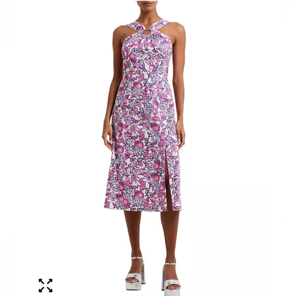 Women's Fontini Cotton Ring-Halter Midi Dress